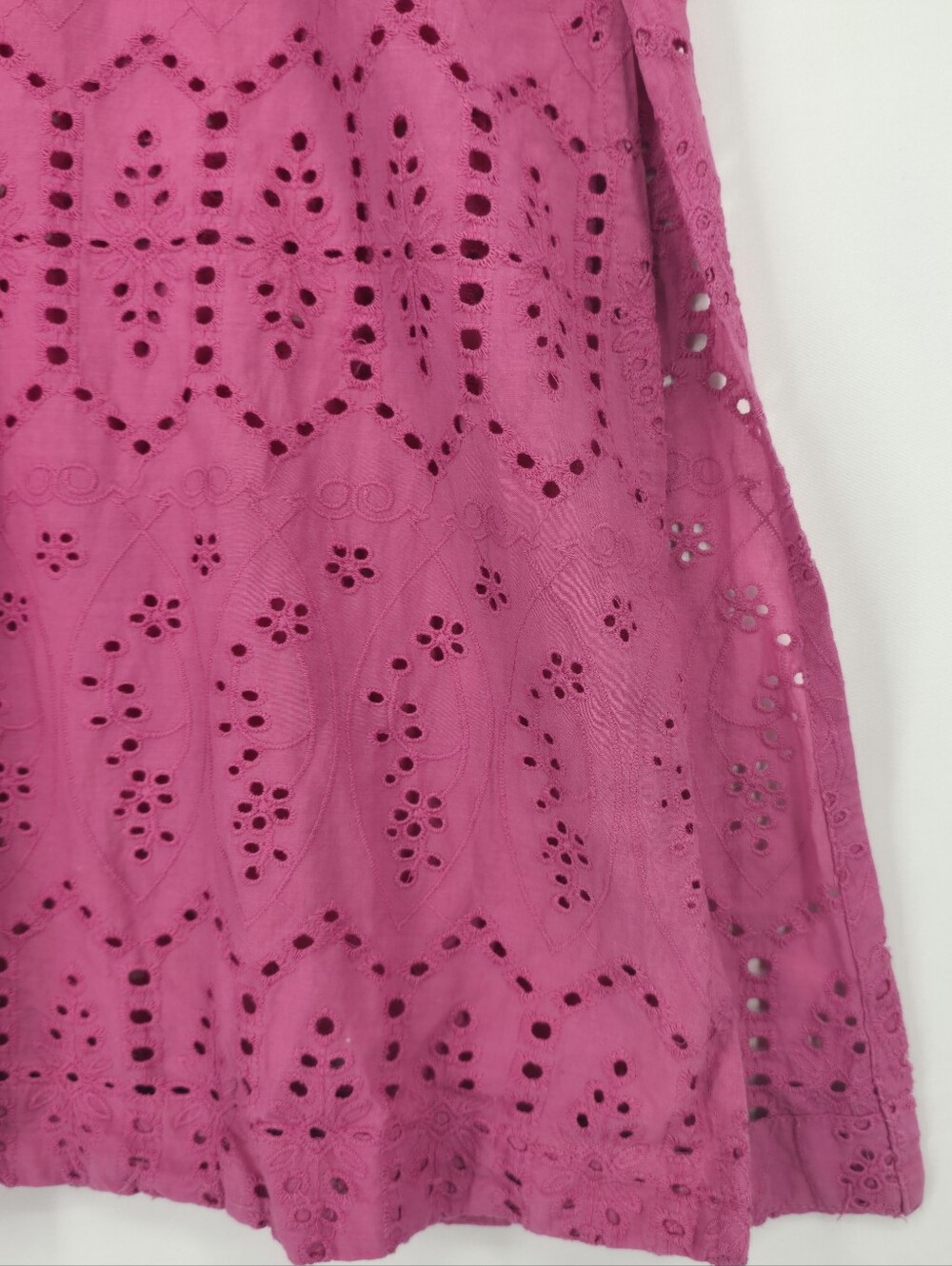 Tuckernuck Pink Eyelet Ruffle Midi Dress Cotton Resort Size Small - Picture 7 of 15